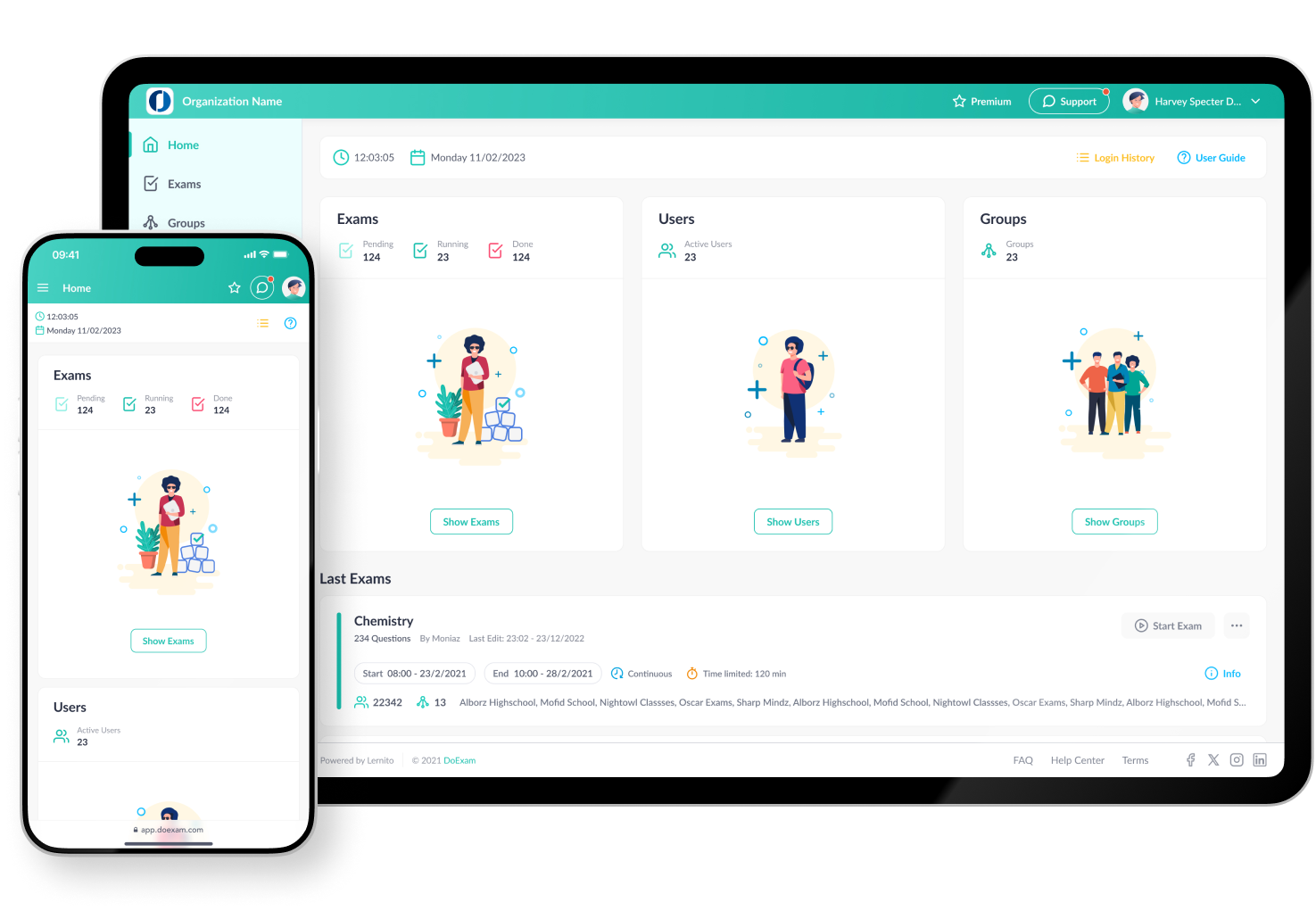 DoExam - Exam Platform Engine - UIUX Design - UED - Mockup